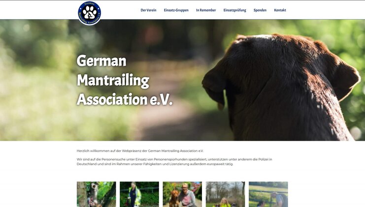 German Mantrailing Association - Desktopansicht